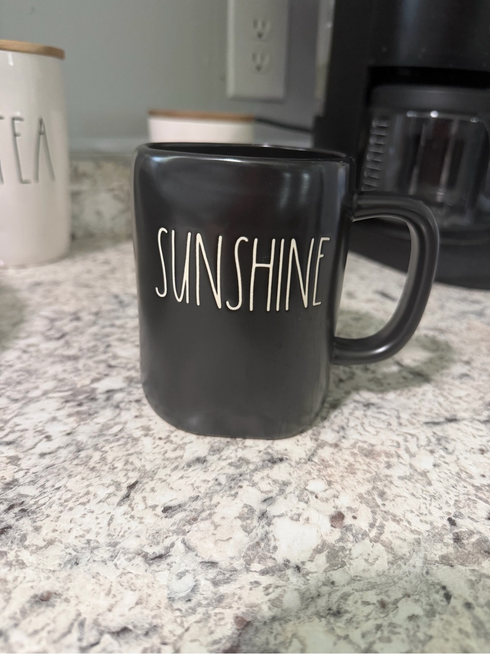 Rae Dunn Black 'SUNSHINE' Ceramic Mug